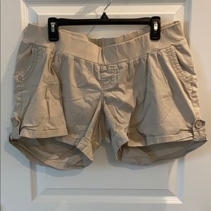Maternity khaki shorts